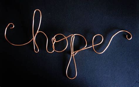 Hope Wire Art Wall Art Wire Word Art Wire Words Word Art | Wire art ...