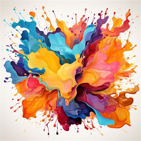 Premium Ai Image Colorful Paint Blot Vector