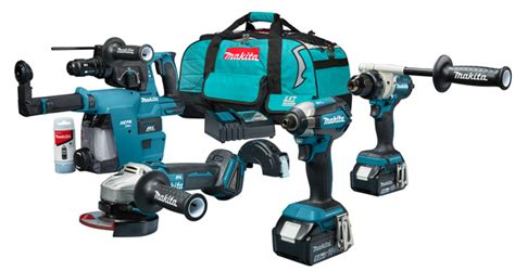 Zestaw narzędzi akumulatorowych Combo Makita DLX4155TX1 18V DGA504