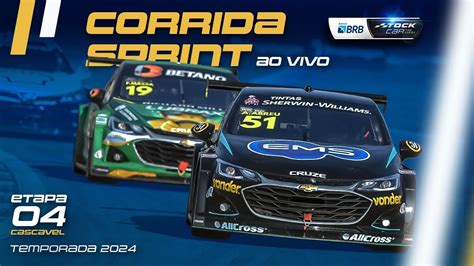 STOCK CAR 2024 AO VIVO 4ª ETAPA CORRIDA SPRINT CASCAVEL PR