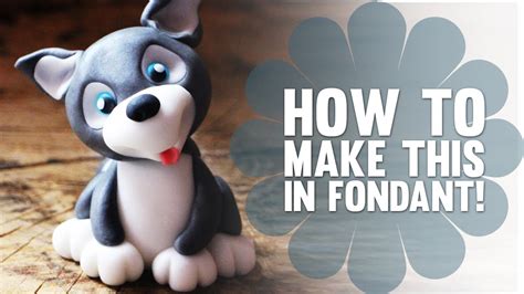 How To Make A Cute Fondant Husky Puppy Dog Cake Decorating Tutorial