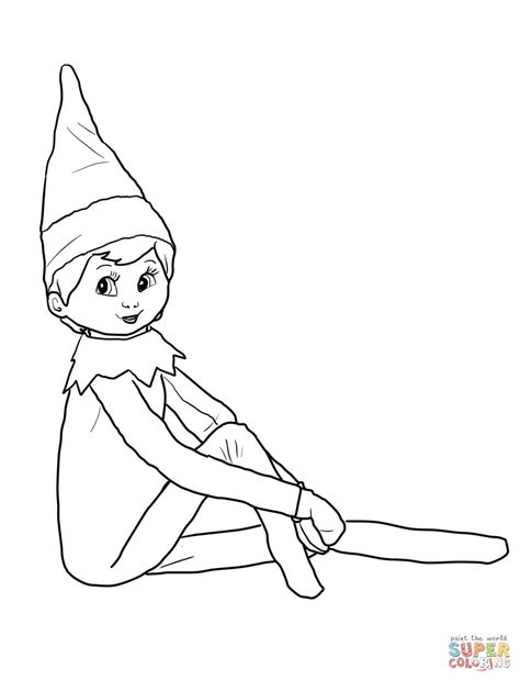 Printable Girl Elf On The Shelf Coloring Pages Coloring Home