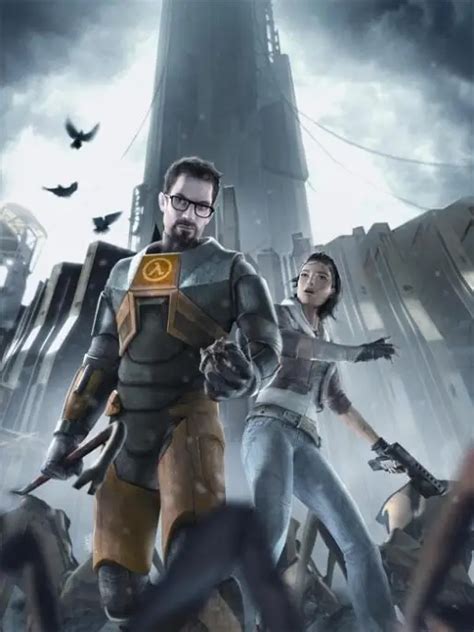 Dv1463 Half Life 2 Alyx Vance Gordon Freeman Game Art 32x24 Print