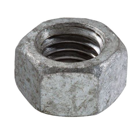 Everbilt In Galvanized Hex Nut Pack The Home Depot