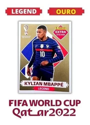 Figurinha Legend Mbappe Ouro Gold Panini Copa Do Mundo