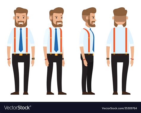 Businessman dresscode cartoon character Royalty Free Vector