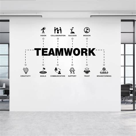 Buy Zzmy Teamwork Wall Decals Teamwork Values Stickers Office Team