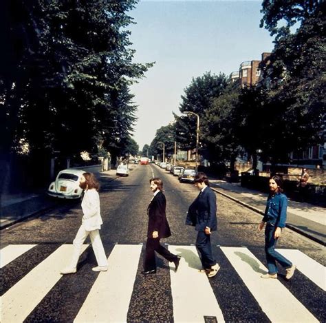 The Beatles Walking Back The Other Way On Abbey Road 1969 Vintage