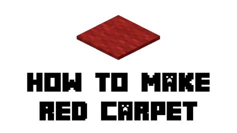 Minecraft Survival How To Make Red Carpet You