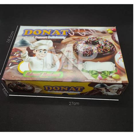 Jual Box Donat Dus Donat Kotak Donat Uk 27cm X 18 5cm X 5 5cm Isi