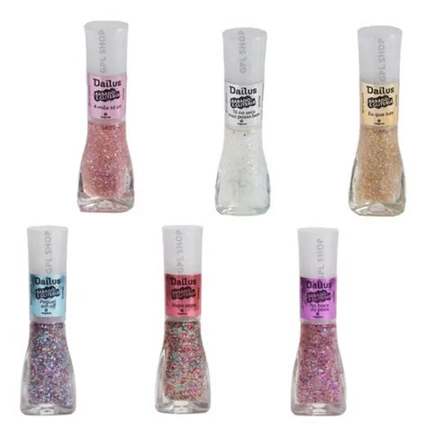 Kit Esmalte Dailus Cole O Babado E Gliteria Cores Parcelamento Sem