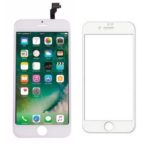 Kit Tela Display Lcd Touch Screen Iphone G Branco Pelicula De