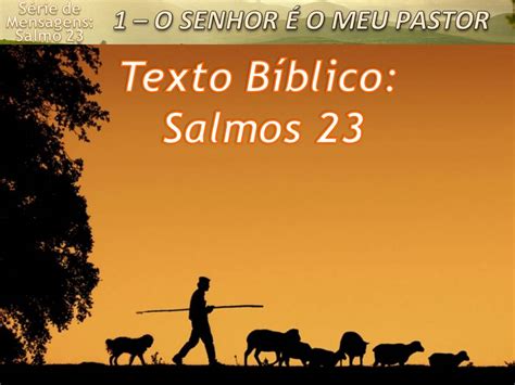 Sermões e Mensagens SALMOS 23 1 O SENHOR É O MEU PASTOR