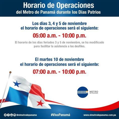 Metro de Panamá establece horario en fiestas patrias Nacional FM