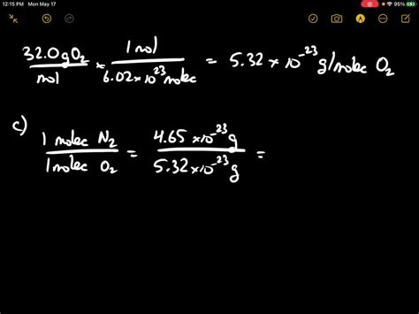 Solved A Calculate The Average Molecular Weight Of Air If The Air