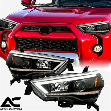 Faros Frontales Toyota 4Runner Con Tubo Secuencial LED DRL Y Proyector