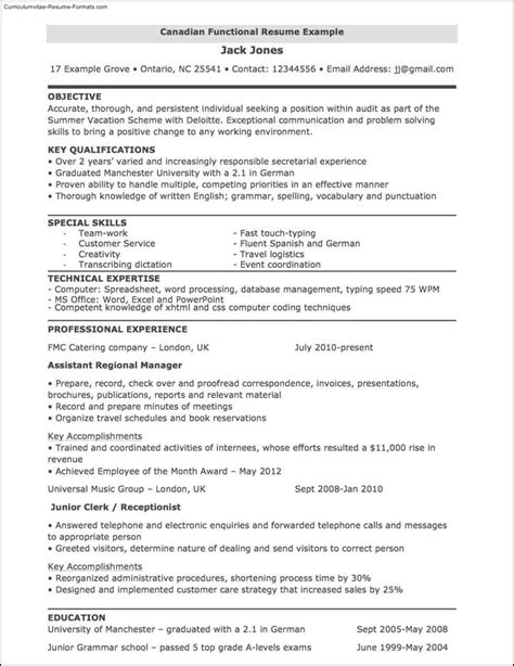 Canada Resume Template Free Samples Examples Format Resume