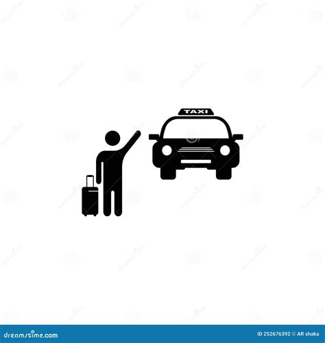 Diseño Vectorial De Logotipo De Icono De Taxi Ilustración Del Vector