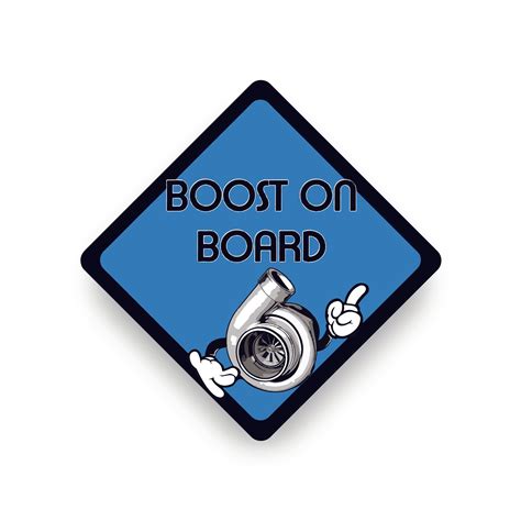 Boost On Board Turbo Super Charge Sticker Vinyl Decal For Windows Cars