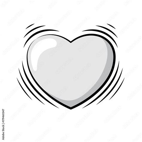 Beating Heart Vector Illustration Of A Cartoon Heart With Shaking