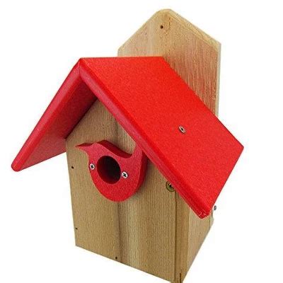 Jcs Wildlife Post Mount Cedar Wren House W Poly Roof Birdhouse