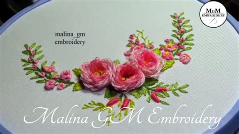 How To Embroider A Rose Looped Rose Floral Embroidery Youtube