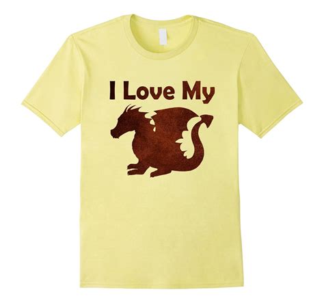 I Love My Dragon T Shirt Grunge Red Image Cl Colamaga