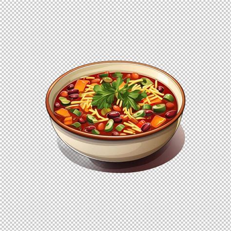 Premium Psd Sticker Logo Minestrone Soup Isolated Backgrou