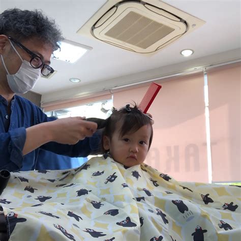 コウガ君の初めての散髪屋さん ヘアサロンタカハシ｜高槻市の理容室床屋散髪屋