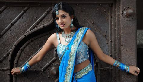 Hot And Spicy Actress Photos Gallery Actress Vimala Raman Hot Sleeveless Blue Saree Photos