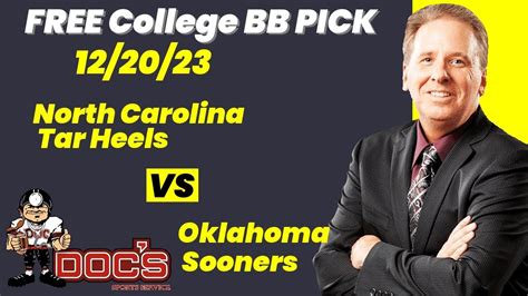 College Basketball Pick North Carolina Vs Oklahoma Prediction 12202023 Free Best Bets