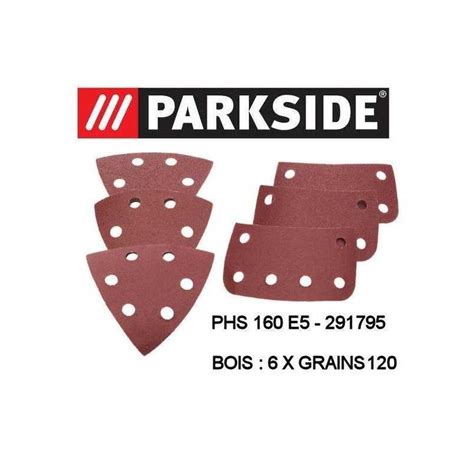 FEUILLES ABRASIVES BOIS 6X120 POUR PHS 160 E5 PMS 160 A1