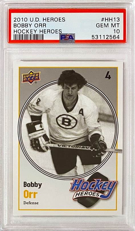 Bobby Orr 2010 11 Upper Deck Boston Bruins Hockey Heroes Graded Card