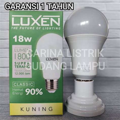 Jual Luxen Lampu Led Bulb W Watt Classic Cosmo Kuning Ww K Di