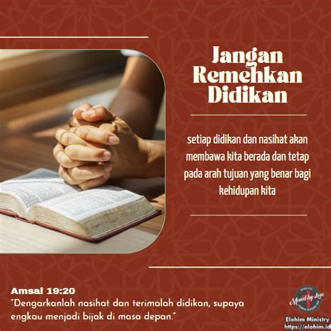 Jangan Remehkan Didikan Elohim Ministry