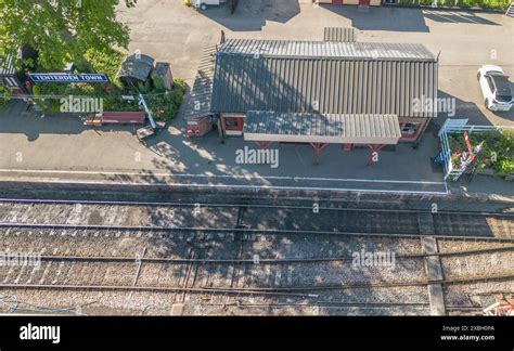 Aerial View Of Tenterden Town Railway Station Platform On The Kent And