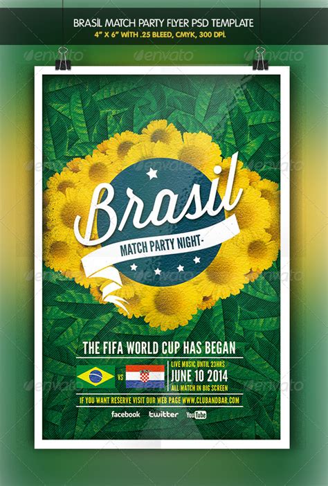 Brazil Match Party Brazil 2014 Flyer GraphicRiver