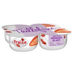 TAILLEFINE Fromage blanc allégé à la fraise 0 MG 4x120g 4x120g pas cher