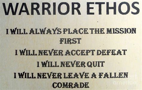 Warrior Ethos Photograph by Unknown - Pixels