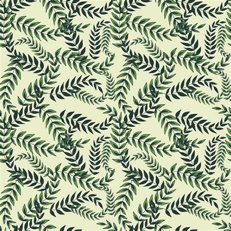 Premium Vector Drawing Seamless Pattern Of Green Leaves Vector