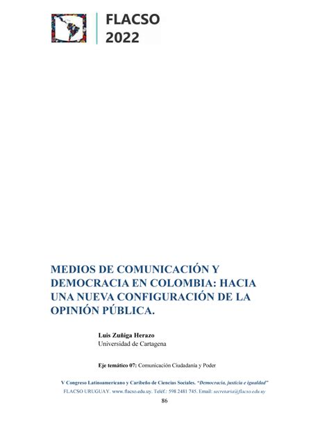 PDF Articulo Medios de comunicación y democracia en Colombia Hacia