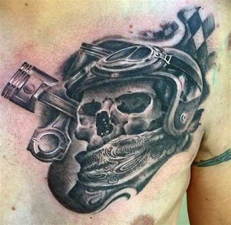 Biker Tattoos For Men Manly Motorcycle Ink Design Ideas