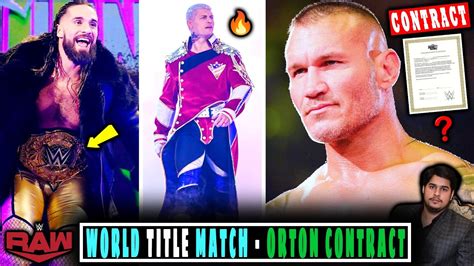 Randy Orton CONTRACT Update Cody Rhodes ADDRESSES Shinsuke Nakamura