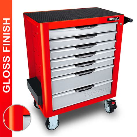 NEW MODEL 7 Drawer Mobile Tool Trolley PRO PLUS SERIES RED