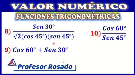 Valor Numérico De Funciones Trigonométricas Video 5 Youtube