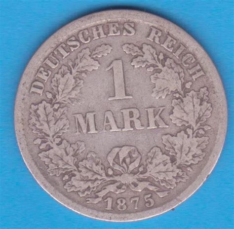 Moneda Din Argint Germania Mark Lit F Puritate