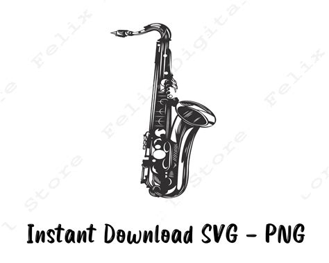 Music Svg Designs Musical Instruments Svg Saxophone Svg Etsy