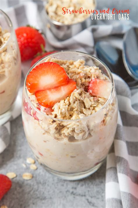 Strawberries And Cream Overnight Oats Annies Noms