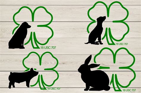 4H Clover SVG For Decals 4H Showmanship Swine Poultry Etsy