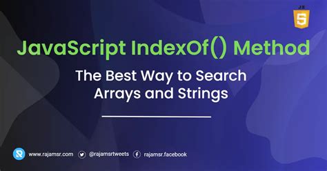 Javascript Indexof The Best Way To Search Arrays And Strings Msr Web Dev Simplified